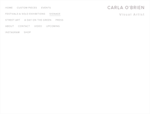 Tablet Screenshot of carlaobrien.com